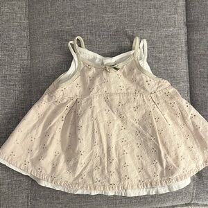 Burberry Eyelet Light Tan Tank Top 12M EUC